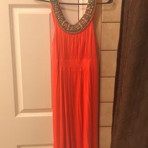 Orange beaded dress
